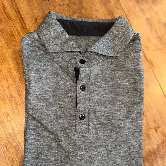 Lululemon Evolution Polo Shirt, Short Sleeve, Men's Medium Gray - Picture 1 of 5